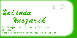 melinda huszarik business card