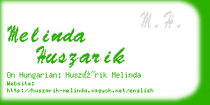 melinda huszarik business card